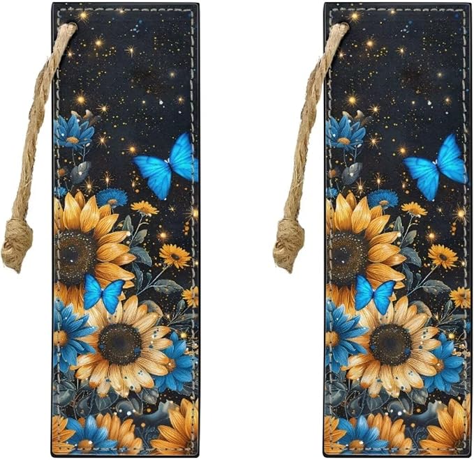 Butterfly Sunflower Bookmark Set of 2 for Bibles Personalized Bookmark for Book Lovers Bookmarks for Reading Lovers Increase Reading Interest