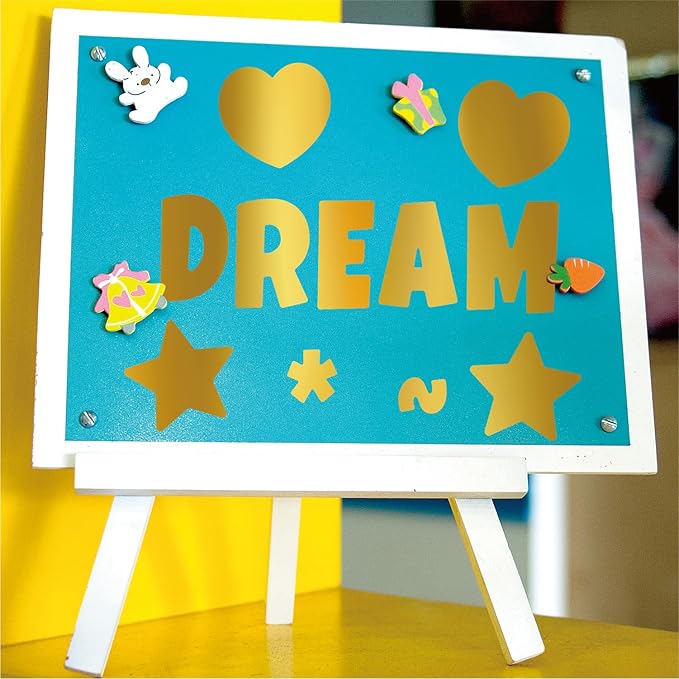 Bemeol Bulletin Board Letters 32 Sheets 4 Inch Stick on Letters Alphabet Cutout Letter for Bulletin Board Display School Classroom Home Decor(Gold)