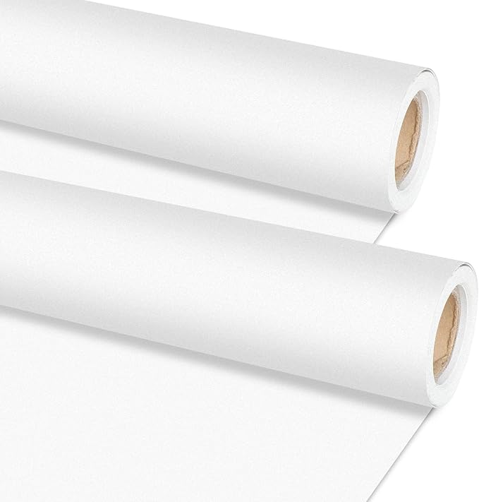Qyeahkj 2 Rolls White Bulletin Board Paper Roll Outer Space Bulletin Board Background Paper Fade Resistant Classroom Decoration Poster Art Craft Home Wall Education Decoration Supplies 17.7in x 20ft