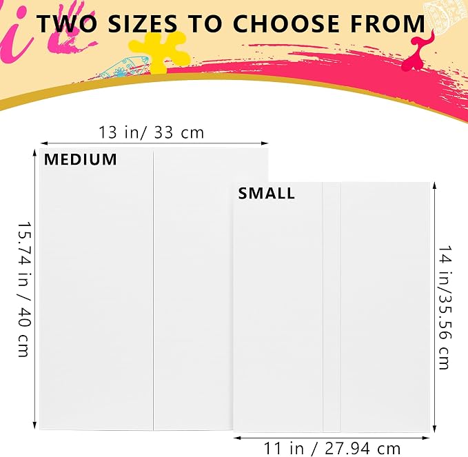 HAUTOCO 4 Pcs Medium Trifold Poster Board 26 x 15.74 inches Tri Fold Presentation Boards White Corrugated Project Boards for Science Fair, School Project, Event Displays, Business