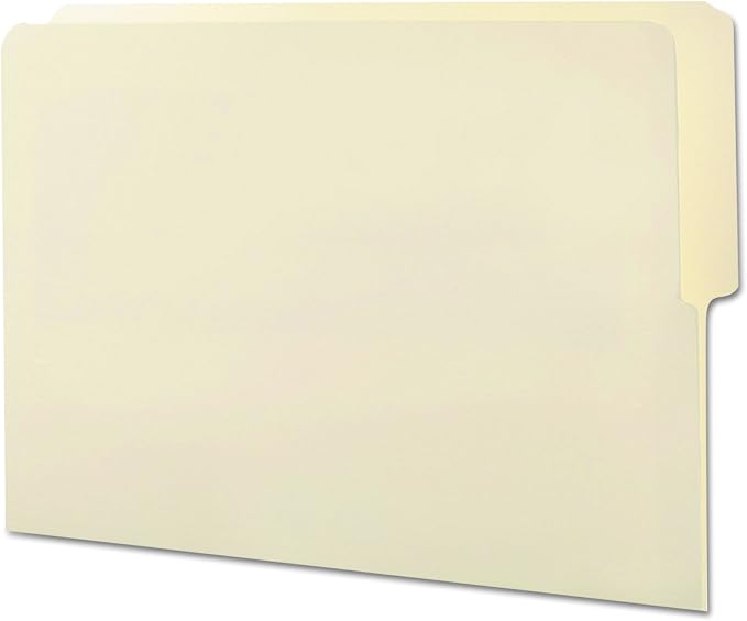 Smead End Tab File Folder, Shelf-Master Reinforced 1/2-Cut Tab Top Position, Letter Size, Manila, 100 per Box (24127)