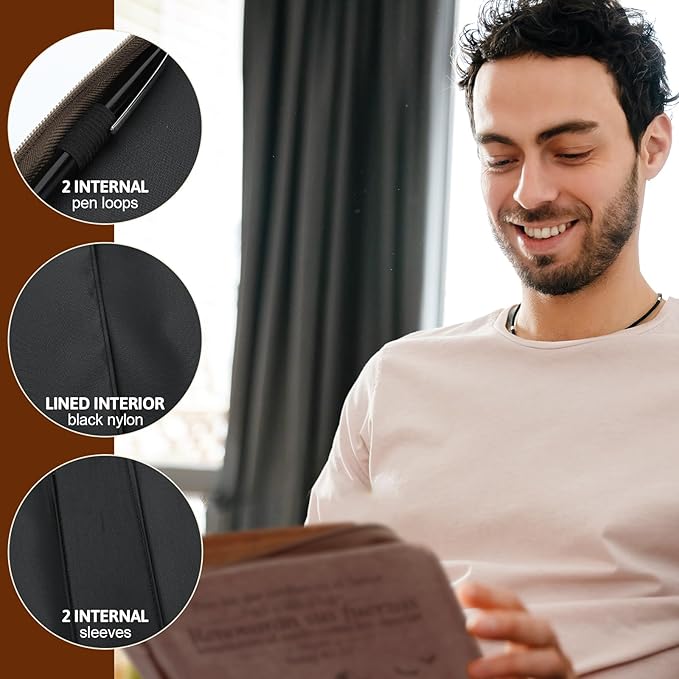 Fullhawl Spanish Bible Cover for Men Women PU Leather Bible Case 11x7.5x2.3 Inches Large Waterproof Christian Biblia Cover Print Decor for Wedding Church Religious Gift(Landscape)