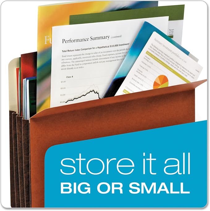 Pendaflex Globe-Weis/Pendaflex File Pockets, 3.5-Inch Expansion, Tyvek Gussets, Legal Size, Brown, 10 Pockets per Pack (64264)