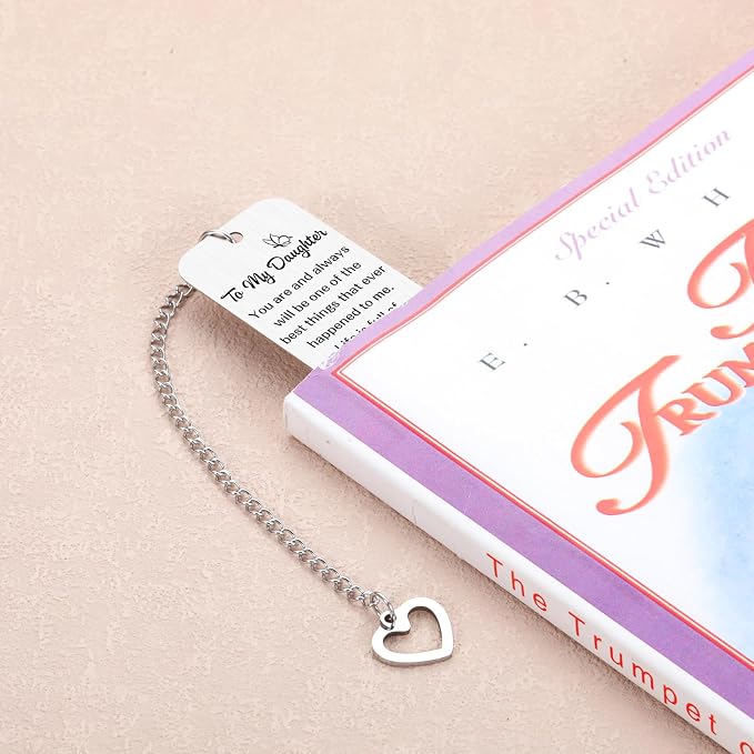 Daughter Graduation Gifts, Bookmark Gifts for Daughter, Daughters Bookmark Gift from Mom Dad, Birthday Gift for Daughters Teen Girls College, Inspirational Giift to My Daughterr from Mom Dad