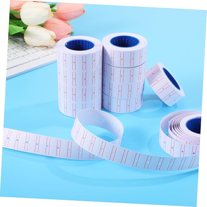 jojofuny 10rolls Self-Adhesive Paper Price Tags Marking Labels for Retail Strong Adhesion