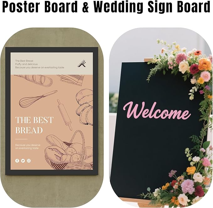 Golden State Art Foam Board 11x17-12 Pack - 1/8" Thick Black Poster Board Acid Free Foamboard for Paintings Prints, Art, Display, Crafts, Presentation and Projects
