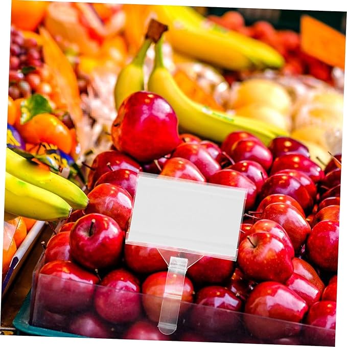 ULTECHNOVO 20pcs Plastic Hanging Shelf Label Holders Price Tag Protectors for Retail and Supermarket Use Easy Attachment for Product Information