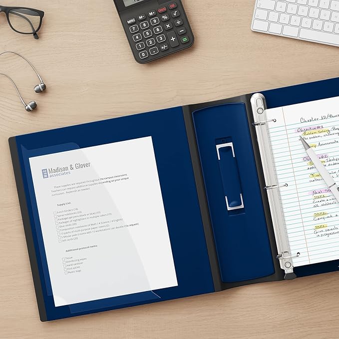 Staples Better Binder, 5" D‑Ring Heavy‑Duty View Binder, Blue, Reinforced Spine, High‑Capacity 3‑Ring Binder, Holds up to 1,000 Sheets