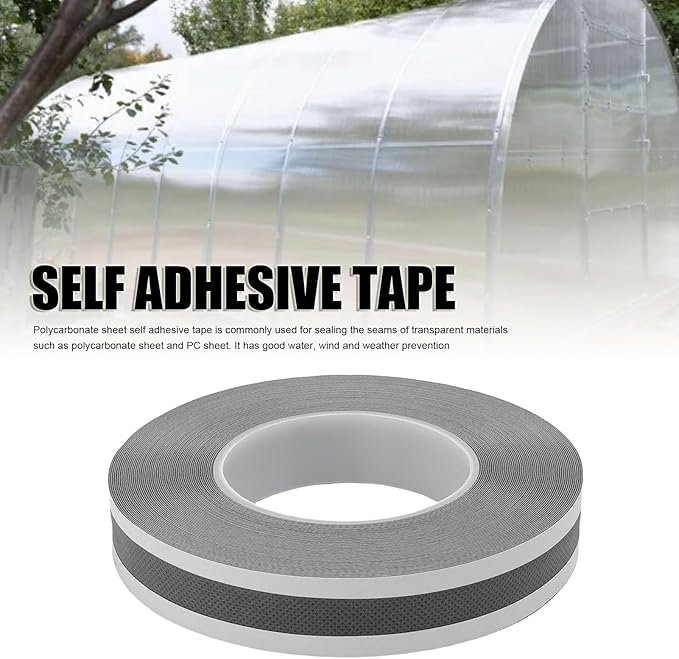 Strong Self Adhesive Polycarbonate Tape, Solar Panel Adhesive Tape, 25mm Width 20m Length, for Panel Mounting, with Weatherproof Tape