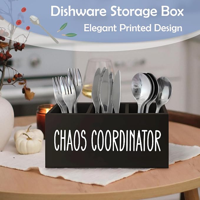 SNNDER Chaos Coordinator Gifts Pen Holder for Desk, Appreciation Thank You Gifts for Teachers Mentors Leader Boss Coworkers Managers Wooden Pen Pencil Holder Organizer for Office Desk Accessories