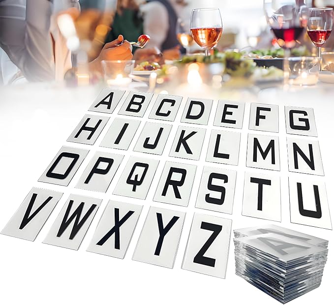 Letter Board Sign for Bottle Service Lights, Acrylic Letters for Wedding Bottle Service Sign, 2 Set (A)
