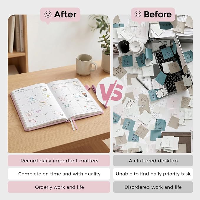 KONVINIT Pocket Calendar 2026-2028, 24-Month Pocket Calendar 2027 Planner Runs from July.2026 Until June.2028, Pink PU Monthly Planner with Inner Pocket, Pen Loop, Elastic Closure for School & Office Supplies, 3.54”×6.69”