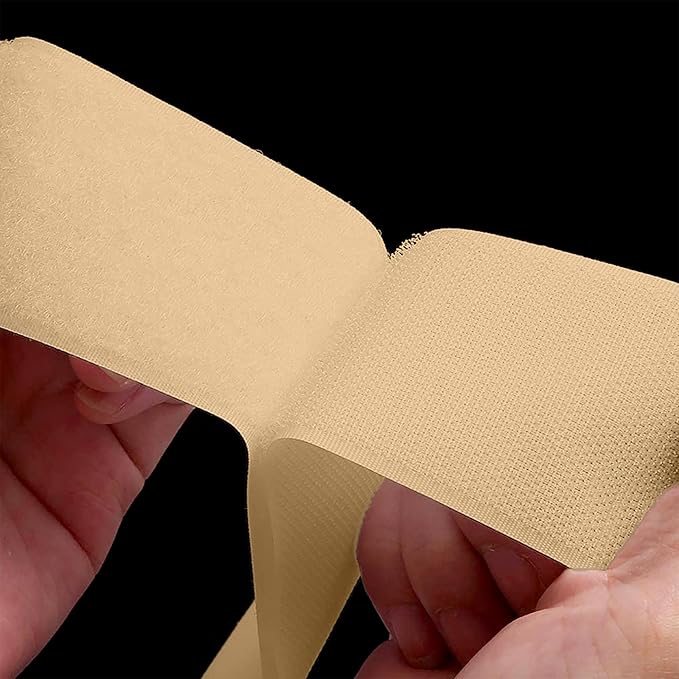 2 inch Beige Hook and Loop Tape 10 Yd Self Adhesive Tape Sticky Back Heavy Duty Fastener Ideal for Window Fixing Net Carpets DIY Project Handmade Craft Home Office