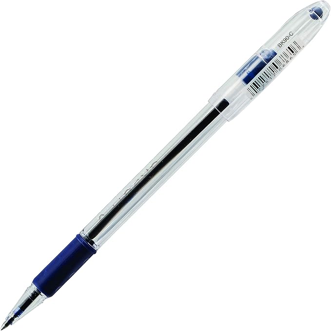 Pentel RSVP Ballpoint Pen, (0.7mm) Fine Line, Blue Ink, Box of 12 (BK90-C)