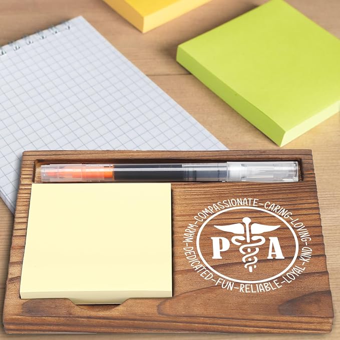 Physician Assistant Gift Desk Organizer, Appreciation Sticky Note Holder, Gifts for Physician Assistants, Healthcare Workers, Medical Professionals Graduation Retirement EDP157
