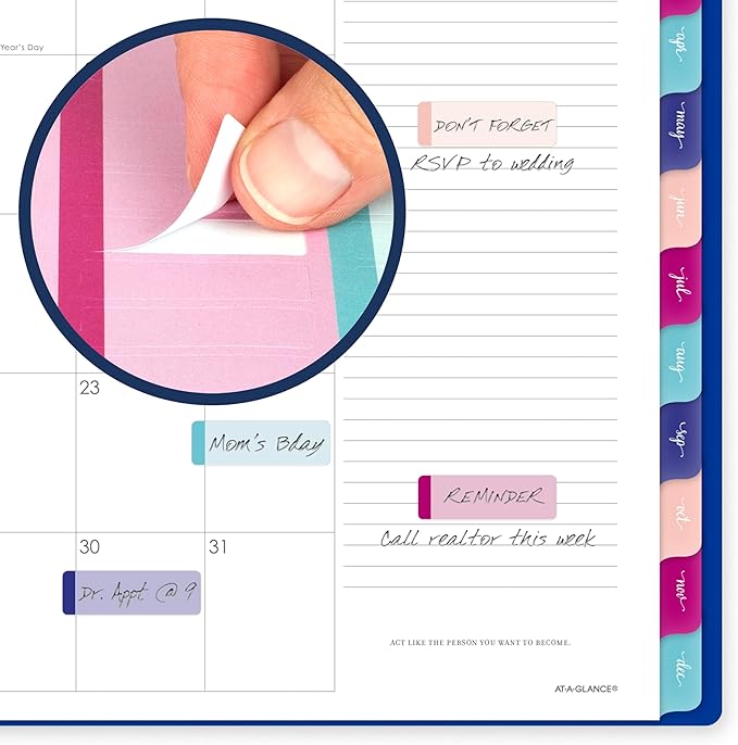 AT-A-GLANCE 2026 Planner, Weekly & Monthly, 7" x 8.75", Medium, Harmony, Denim (1099-805-20-26)