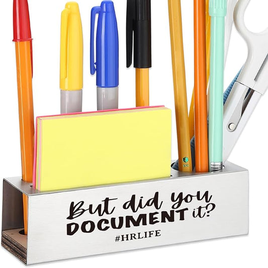 Funny Office for Women, Sarcastic HR Life, Retirement Leaving Congratulations Appreciation Gift for HR Professionals Recruiters, Stationary Supplies Office Pencil Holder Desk for Desk SD286