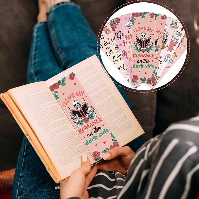 Wxiben Spicy Fairytale Bookmarks Gifts - 24PCS Romance Bookmarks for Women Double Sided Skeleton Hot Girls Book Marks Reading Book Markers for Book Lovers Students Teacher Dark Romance Reader Gift