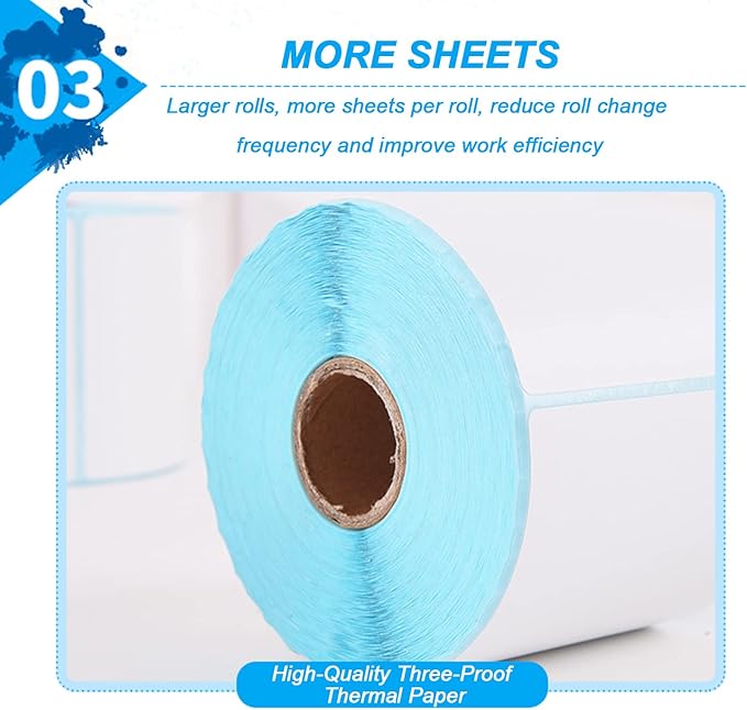 Direct Thermal Label Stickers, Width 50Mm Height 20-80Mm Self Adhesive Label Sticker Address Labels for Labelling Envelopes,50×30mm×800