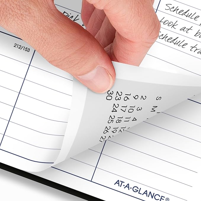 AT-A-GLANCE Planner 2025-2026 Academic, Monthly, 8" x 12", Large, Flexible Cover, DayMinder, Black (AY200)