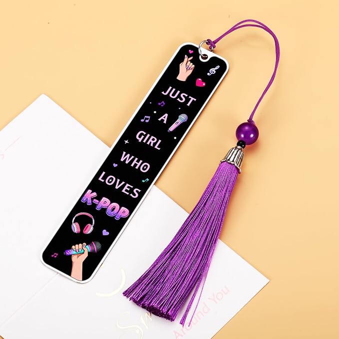 Kpop Bookmark Gifts for Girls, Kpop Graduation Merch for K Pop Music Lovers, Music Gifts for Women, Korean Drama Bookmark for Fans Lovers Singers, K-pop Graduation Stuff, K-pop Birthday Decorations