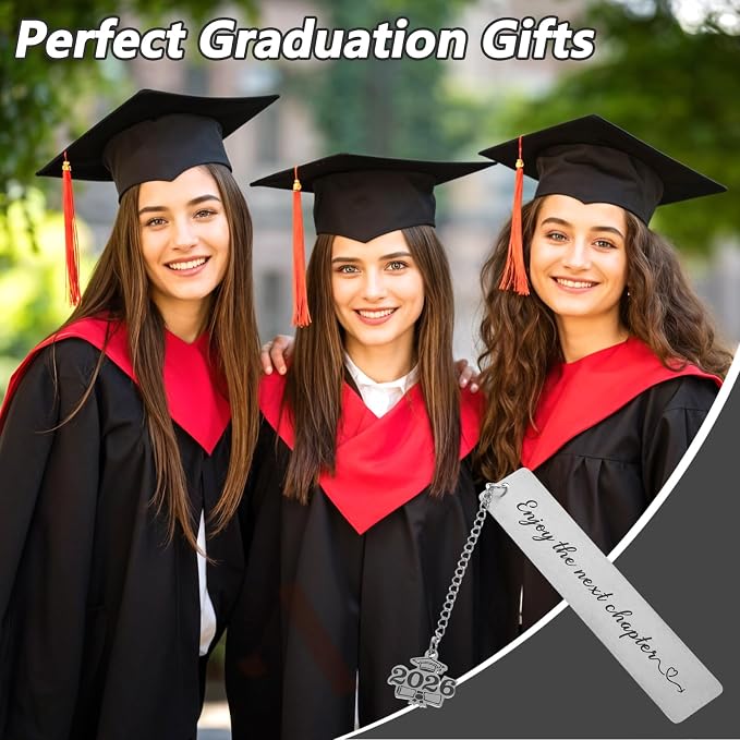 Graduation Gifts Class of 2026 Bookmarks Gifts for Him Her Inspirational Grad Gift Students Gift Enjoy The Next Chapter Bookmarks for Teen Boys Girls, Back to School Coming of AgeGift
