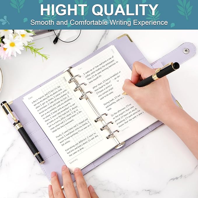 Toplive A6 Refill Paper, A6 Cornell Notetaking System Filler Paper, 6 Holes Notebook Binder Inserts Loose Leaf Paper 160 Sheets, for Business Meeting College Study Reading Notes
