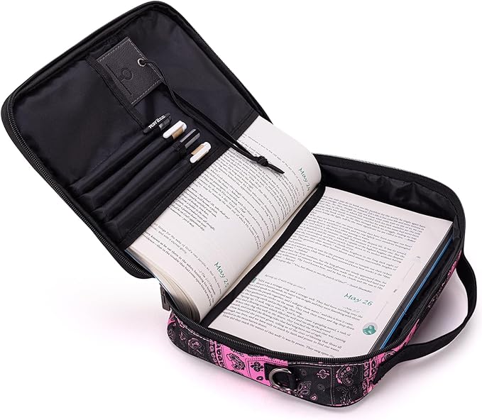 Montana West Bible Covers for Women Men with Leather Bookmark Carrying Book Case Church Bag Outdoor Protective