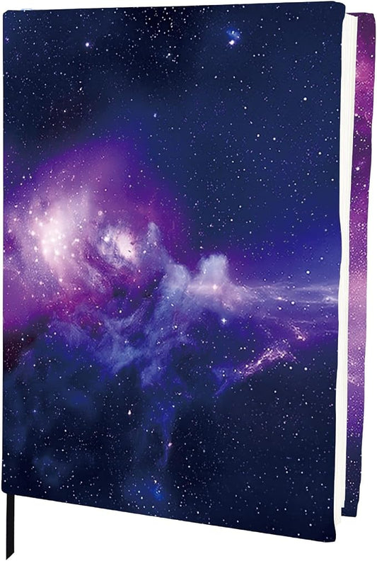 CRASPIRE Stretchable Book Cover Protector Galaxies Star Cloud Washable Reusable Jumbo Fabric Cloth Up to 9x11In Elastic Sleeve Stretchy Wrap for Hardcover Paperbacks Book Lover Gift Notebook Textbook