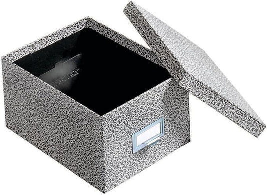 Globe-Weis/Pendaflex Fiberboard Index Card Storage Box, 5 x 8 Inches, Black Agate (95 BLA)