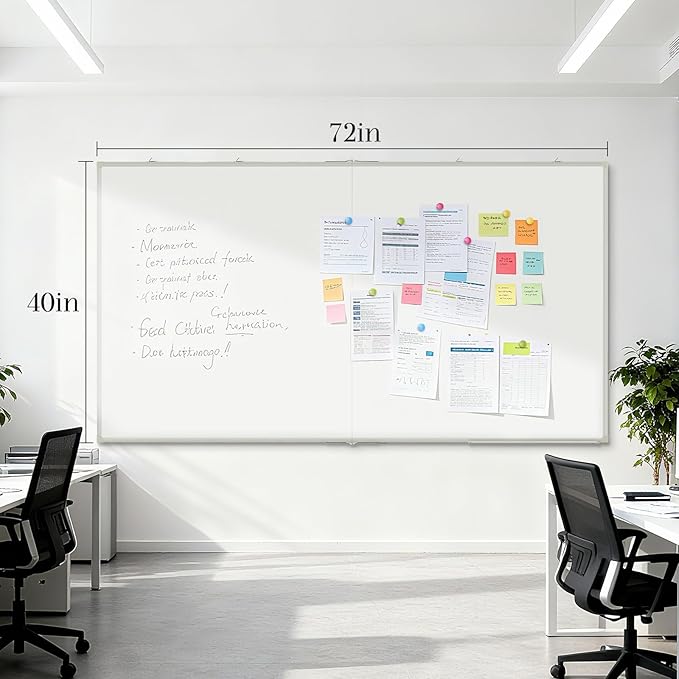 72" x 40" Double-Sided Large White Board, Foldable Magnetic Whiteboard Dry Erase Portable Wall Hanging Whiteboards for Home, School, Office