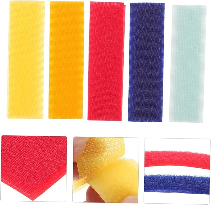 Tofficu 250pcs Adhesive Strips Hook and Loop Tape for Shoes Clothing Hats Fastening Strips Self-Adhesive Tapes