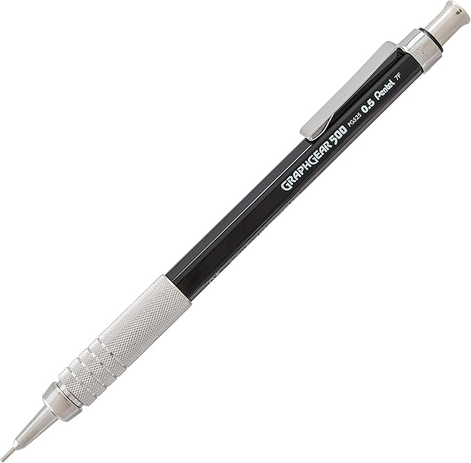 Pentel Graph Gear 500 Automatic Drafting Pencil, 0.5mm, Black Barrel, 1 Pack (PG525BP)