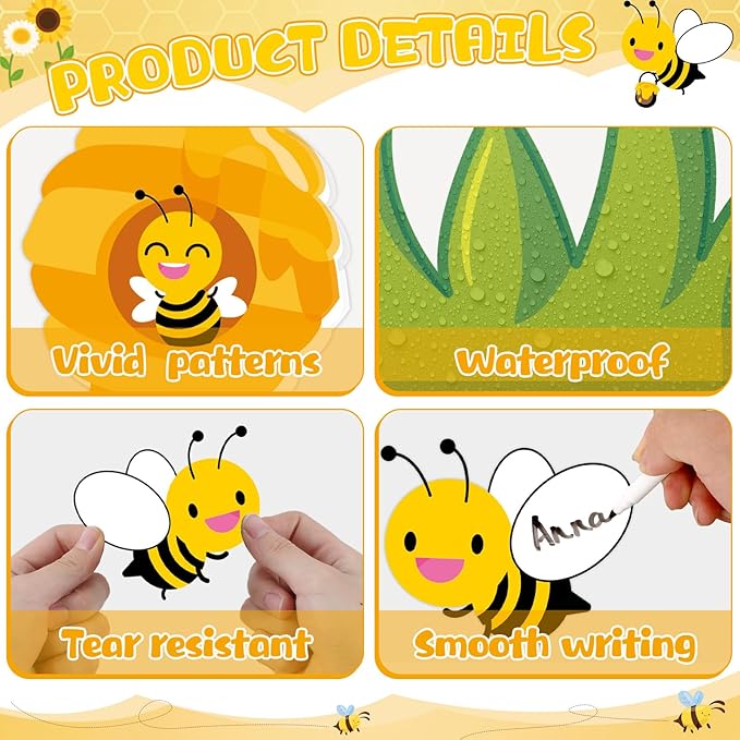 Bee Classroom Bulletin Board Decoration Bee The Reason Someone Smiles Today Bulletin Board Set Decor Fall Sunflower Cutouts Back to School Motivational Classroom Decoration for Home Wall Party Decor