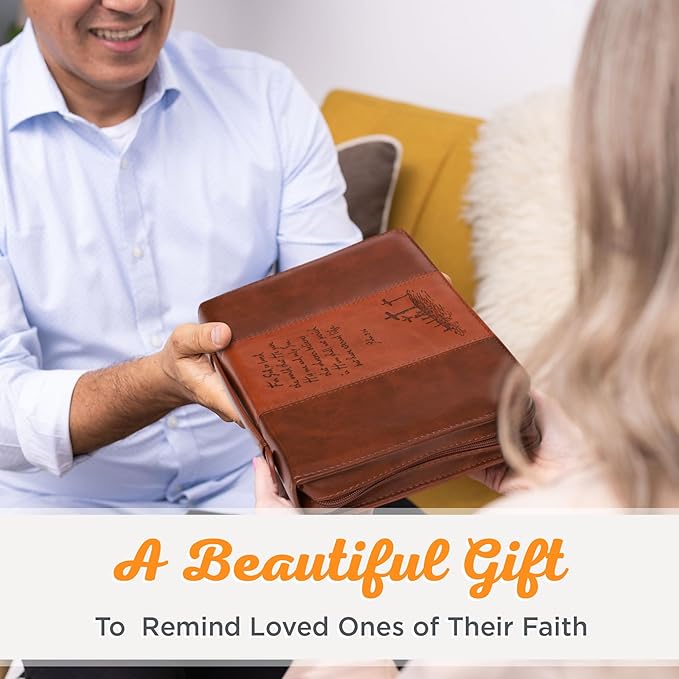 Christian Art Gifts Gospel Two-Tone Bible/Book Cover - John 3:16 (Large)