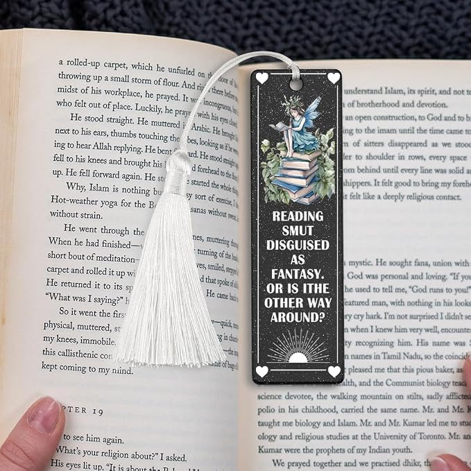 Fun Reading Bookmark, Whimsical Gift for Fantasy Book Lovers, Delightful Present for Imaginative Readers, Fantasy Literature Gift, Unique Fairy & Book Design Bookmark, WCB28