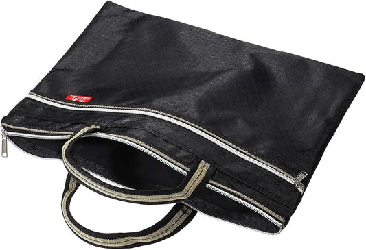 YOKIVE Waterproof Zipper Bag, Document Books Storage Tote Bags Tools Organizer Pouch, Great for Classroom Office(Black)