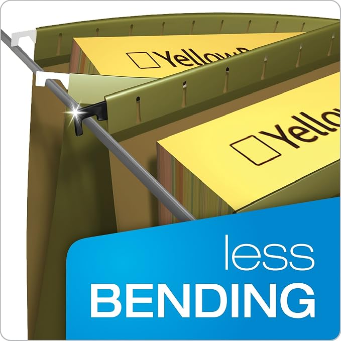 Pendaflex SureHook Reinforced Hanging Folders,Letter Size,Standard Green,20 per Box (8-1/2 x 11),(Pack of 5)