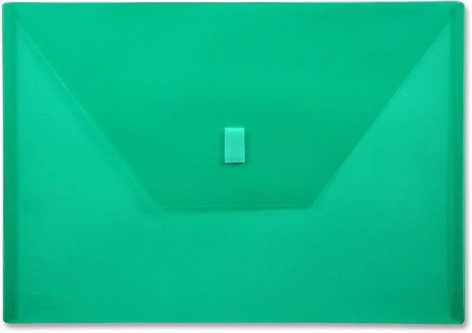Lion Design-R-Line Poly Envelope, 9-3/8 x 13 Inches, Transparent Green, 1 Envelope (22080-GR)