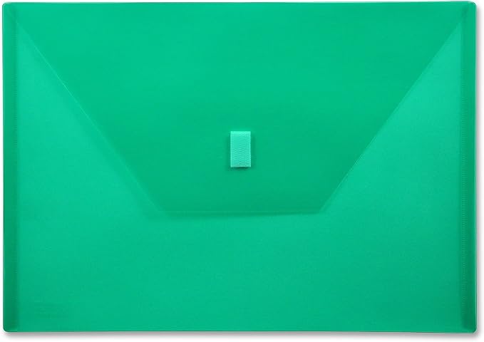 Lion Design-R-Line Poly Envelope, 9-3/8 x 13 Inches, Transparent Green, 1 Envelope (22080-GR)