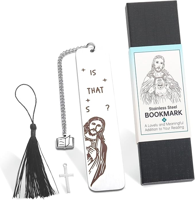 Funny Bookmarks for Women, Stainless Book Mark with Gift Box, Christian Book Marker Gift for Book Lovers, Friends, Reading Women, Men, Funny Easter Gifts, Birthday Christmas Gift