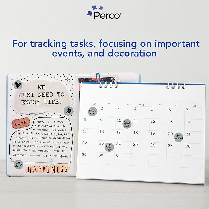 Perco Grey 1-Inch Round Circle Dot Sticker Labels with Easy Peel Perforation - 1,000 Labels per Roll - Strong Adhesion, Vibrant Colors for Organizing, Crafting & More - Made in USA