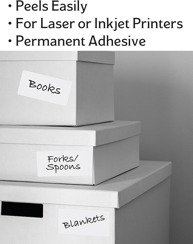 Blank Labels Address Shipping Labels, 2" x 4" Permanent White Matte Label, Inkjet and Laser Printer Guaranteed Made in USA, 10 Labels Per Sheet- 10 Sheets - 100 Labels