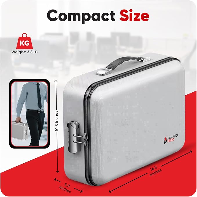 Fireproof Document Organizer, 12 Multi Layer Important Document bag, Fireproof and Waterproof Safe Storage Portable File Organizer with Lock for Legal Files, Laptop, and More