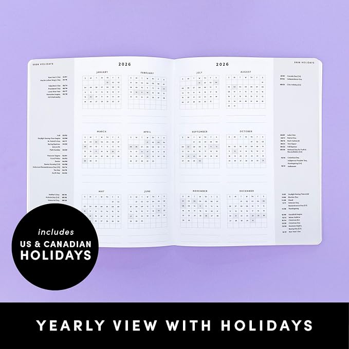 PAPERAGE 2026 Monthly Planner, 12 Months (January 2026 - December 2026), 8 in x 10 in, 2026 Planner with Large Monthly Spreads & Calendar Views, Note Pages, To Do Lists & Trackers, – Floral Daze
