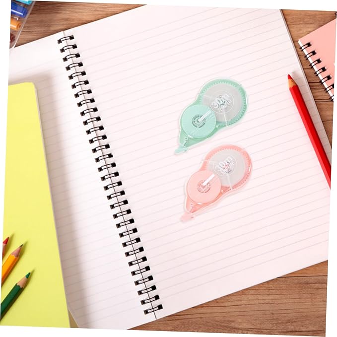 CALLARON 6pcs Correction Tape Adhesive 180m Portable Small Student School Stationery Office Supplies for Exam Error Correction