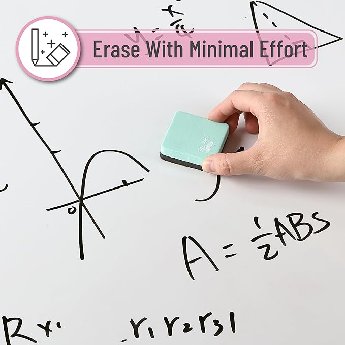 Mr. Pen- Mini Magnetic Dry Erase Erasers, 2" x 2", 24 Pack, Green, Small Magnetic Whiteboard Dry Erase Erasers Bulk for Kids, Teachers, Students and Classroom Supplies