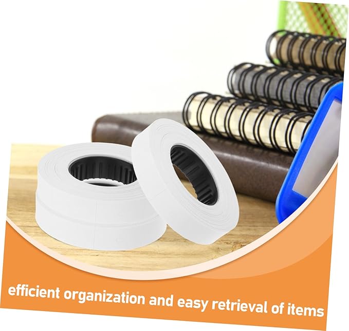 Angoily 10rolls White Paper Price Labels for Marking and Pricing Suitable for Retail Shops Supermarkets and Warehouses Labels Per Roll Application