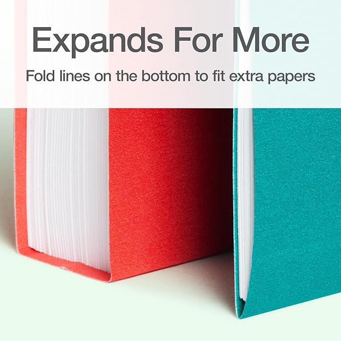 Oxford Hanging File Folders, 25 Pack, Letter Size (8.5" x 11"), 5 Bright Colors, 5 Tab Positions, Includes Tabs and Inserts, Hanging Files for Office and Document Organization