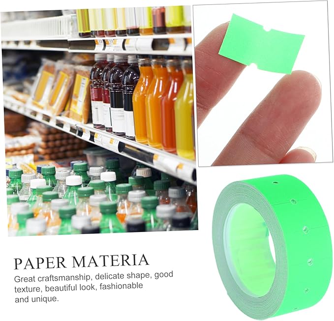 VILLCASE 5000pcs Price Tag Stickers Self-Adhesive Marker Labels for Retail Use Fluorescent for Office Pricing and Organization Quality Paper Easy Application